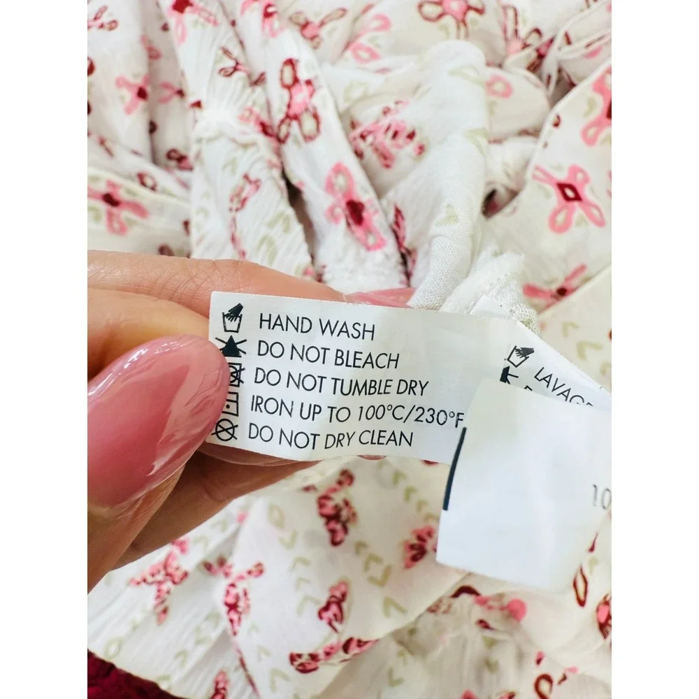 NEW Poupette St Barth Katie Floral Maxi Dress White Crochet Long Ruffled Tiered - Picture 15 of 16